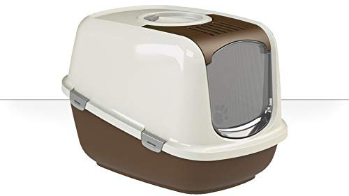 PeeWee Katzenklo EcoDome braun geschlossene Katzentoilette System doppelter Boden Trennsystem