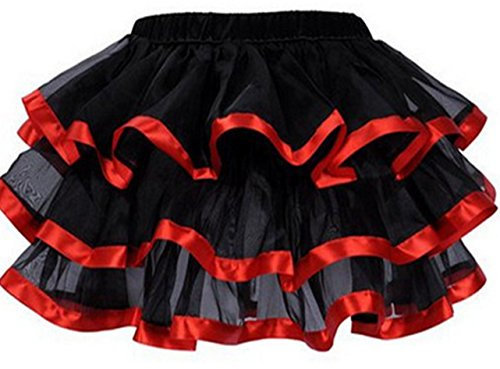 Martya Damen Gothic Moulin Rouge Ballett T¨¹t¨¹ Unterrock 3 Layers, 5 Farbe