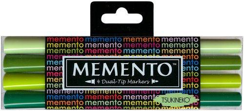 Tsukineko Mement Dual-Tip Marcatori 4/Pkg-Serra