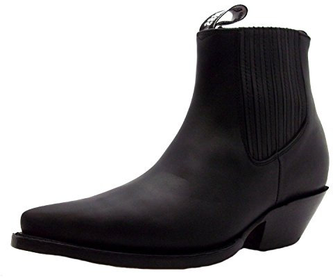 Grinders Mustang Uomo Cowboy Stivali, Nero, Taglia 38