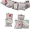 Frau WUNDERVoll® DIY Adventskalender zum Befüllen Bescherung: Set Punkt 156, Papiertueten flach 13x16,5cm, Taupe Punkt, Ziffern bunt