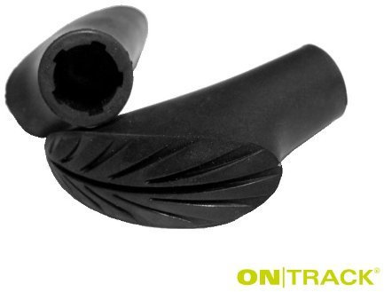 ON|TRACK Asphalt Control Gummi Pad Soft (1 Paar) für Nordic Walking und Nordic Blading Stöcke, passend für ON|TRACK, Exel Quick Lock und Aero Tip Spitzen, Schwarz