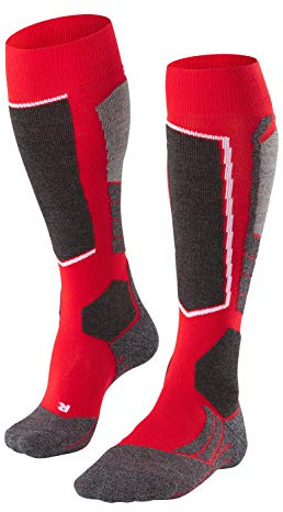 FALKE Herren Skisocken SK2 Intermediate M KH Wolle warm dick 1 Paar, Rot (Lipstick 8000), 46-48