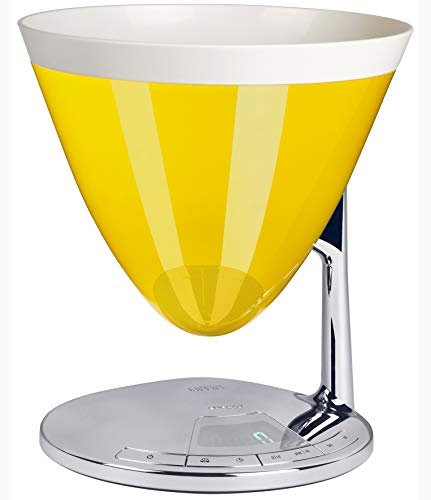 BUGATTI, Uma, Balance de Cuisine Numérique avec Minuteur, Affichage Électronique, Bol de pesée Amovible, Capacité Maximale 3 kg, Design Élégant, Couleur Jaune