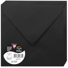 Clairefontaine 5873C 20 Umschläge Pollen 16,5x16,5cm 120g Schwarz