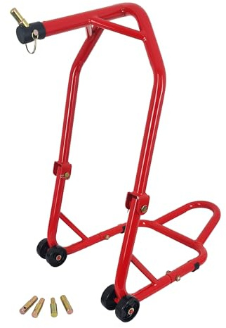 BIKETEK Motorcycle Front Head Lift Paddock Stand | Steering Head Pin Lift | Includes 5 Pins (13–18mm) | Heavy-Duty Front Headstock Stand for Maintenance, Repairs & Cleaning