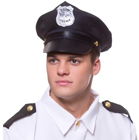Wicked Costumes Adult New York Cop Hat Fancy Dress Accessory – Deluxe Police Officer Cap for Uniform Costumes, Parties & Events