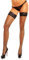 GLAMORY Medias de Rejilla Maquillaje, 10 den, Negro, L Women's