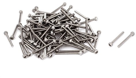 sourcing map 100Stk M1,6x16mm Edelstahl Innensechskant Maschinenschrauben 0,35 mm Rastermaß Zylinderschrauben mit Zylinderkopfschrauben Gewindeschrauben