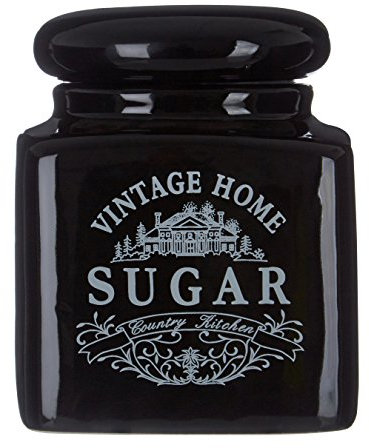 Premier Vintage Home Pot à sucre Carré Noir