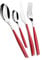 BUGATTI Servicio DE CUBERTOS 24 Piezas Modern Glamour Acero INOXYDABLE 18/10 Rojo Red