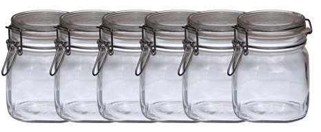 Set di 6 – Original Bormioli Fido 0,75 l top barattolo ermetico in vetro