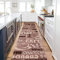 VIMODA Küchenteppich Teppichläufer Coffee Modern Kaffee Design in Braun Beige Teppich für Lounge oder Küche, Maße:160x220 cm