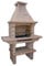 Stone Masonry Barbecue BBQ With Grill and Side Tables