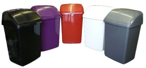 10L Swing Top Bin BLACK