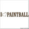cartattoo4you AL-00872 | I Love (als Herz) Paintball | Autoaufkleber Aufkleber Farbe braun, in 23 weiteren Farben erhältlich, glänzend 20 x 3 cm Waschstrassenfest, Motiv Copyright by dh-Folien