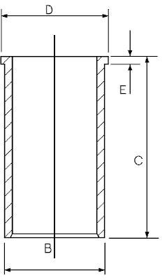 Goetze Engine 14-020450-00 Cylinder Sleeve