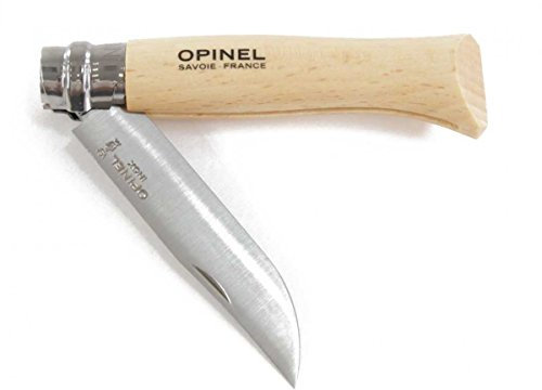 Couteau Opinel N°9 Acier inox manche Hêtre vernis - Auberge-Couteau Opinel N°9 Acier inox manche Hêtre vernis - Auberge