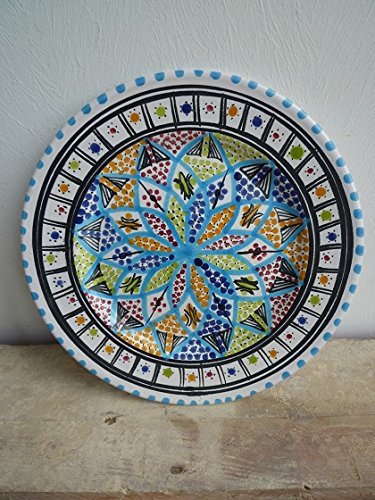 Nabeul Tunisia Oriental Ceramic Dinner Plate 25 cm Plate Serving Bowl/Fruit in Orient Morocco