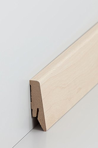 Fußleisten / Sockelleisten Coburg (MDF foliert / 718.5815) - Ahorn