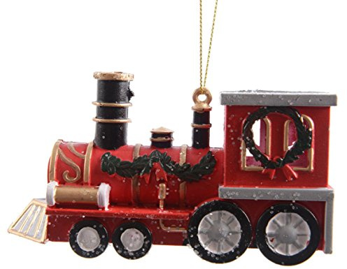 Kaemingk Lokomotive Christmas Anhänger (12cm) (Rot)