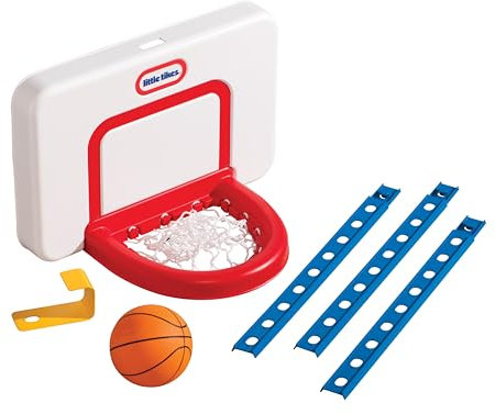 Little Tikes Panier de Basket à accrocher-Taille Ajustable, se Plie pour Un Rangement Facile-Encourage Les Jeux Actifs. 24 Mois à 5 Ans-Original, 622243M, Coloré
