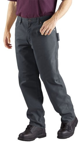 Dickies Men’s Relaxed Fit Sanded Duck Carpenter Jean, Slate Grey, 32W / 30L
