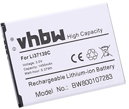 vhbw 1x Akku kompatibel mit Medion Life E-4001, E4001, MD98500 Handy Smartphone Telefon (1450 mAh, 3,7 V, Li-Ion)