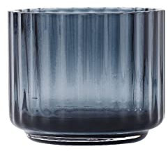 Lyngby Porcelæn Teelichthalter Ø6.7 cm Lyngby aus mundgeblasenen Glas, blau