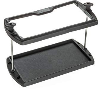 attwood 9095-5 USCG-Approved 27 Series Heavy Duty Adjustable Hold-Down Marine Boat Battery Tray, Black