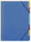 DONAU 8647119-10 Premium Ordnungsmappe Mappe mit Gummiband/mit 7 trennblätter/Fächer / A4 Farbe: Blau/aus Pressspan-karton 500gsm/ Eckspanner Sammelmappe mit Gummi/ 1 Stück-Packung