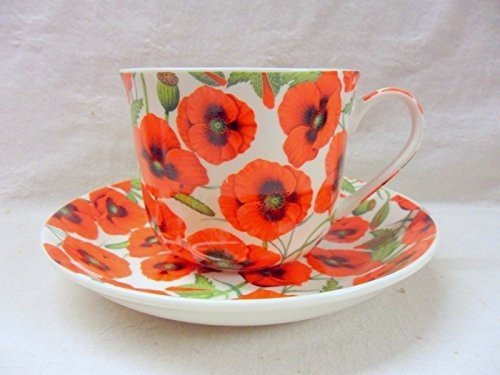 Field Poppy Jumbo Cup and Saucer