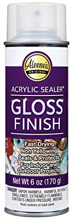 Aleene's 26412 Spray Gloss Finish, 6 Oz Acrylic Sealer, Original Version, Clear - Gloss