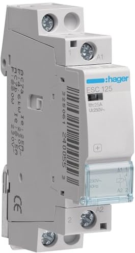 Hager – ESC125 – CONTACTOR, 25 A, 1 NA, 230 V
