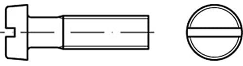 DIN 84/ISO 1207 Zylinderkopfschraube M5x12 Edelstahl A2 blank Schlitz 500 Stk