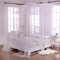 Cotton Loft Zanzariera a baldacchino velata a 4 montanti, in cotone, bianco, taglia unica