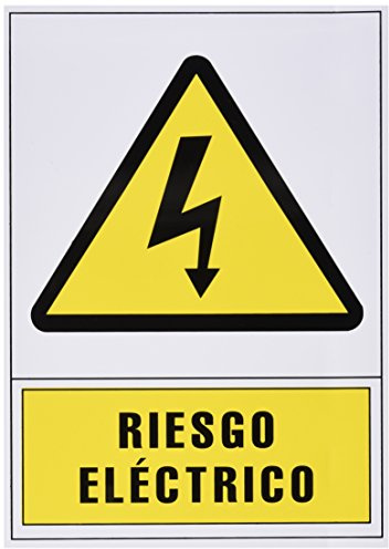 Pictograma archivo 2000 riesgo electrico pvc amarillo luminiscente 210x297 mm