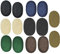 2 STK. Wildleder - echtes Leder - Flicken - beige/Hellbraun - 10 cm * 15,5 cm - oval - zum Aufnähen Aufnäher/Applikation XL Format