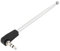 sourcing map 3.5mm FM Telescopic Antenna, 22.5cm Long 4 Section Portable Radio Replacement Telescoping Audio Antenna Stainless Steel Connector for 3.5mm FM Radio Plug-in Stereo
