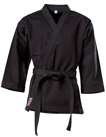 Kwon Veste traditionnelle de karaté 227 g/m² Noir 180 cm