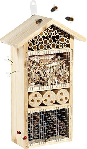 Royal Gardineer Wildbienenhotel: Insektenhotel Flora - Nisthilfe für Nützlinge (Insektenhotels Insektenhäuser, Insektennisthäuser, Schmetterling)