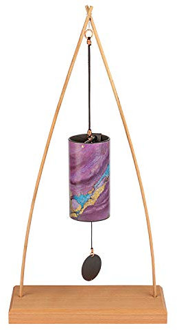 Zaphir Klangspiel Sufi mit Ständer - Klangspielständer Tipi aus Buchenholz - 50 cm Höhe für Yoga, Kinder zur Entspannung und Meditieren