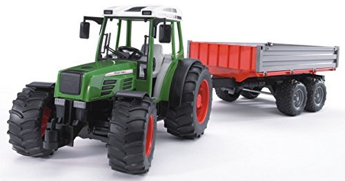 bruder 02104 - Fendt 209 S mit Bordwandanhänger - 1:16 Fahrzeuge, Traktor, Trecker, Schlepper, Kippanhänger, Transportanhänger, Muldenkipper, Landwirtschaft, Bauernhof, Spielzeug