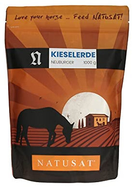 Natusat Kieselerde Pulver 1 kg - Ergänzungsfutter für Pferde, Haut-, Hufe- und Fellpflege