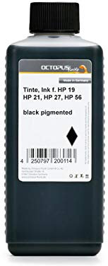250ml Nachfülltinte kompatibel für HP 19, 21, 27, 56 Druckerpatronen, Tintenpatronen schwarz pigmentiert, 250ml, Non-OEM