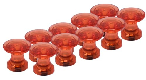 Traditional Red Magnetic Map Pin Magnets for Fridge, Whiteboard, Noticeboard, Filing Cabinet - Pack of 12