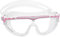 CRESSI Skylight Goggles Clear/White Pink - Lunettes de Natation Snorkeling et Piscine pour Adultes, Vue à 180° Antibuée, 100 % Anti UV, Transparente/Blanc Pink - Lentille Claire, Taille Unique