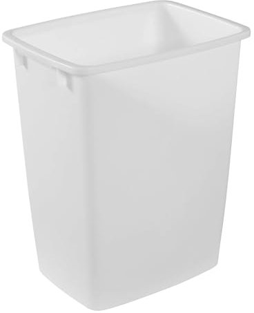 Rubbermaid Commercial Products Rubbermaid Small Kitchen Bathroom Trash Can, Under-Sink Waste Basket, Plastic, White, 9 Gallons, 1 Count (Pack of 1)