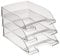 Leitz Briefkorb Standard A4, 5er Pack, Transparente Briefablage in Premium-Qualität, Stapelbare Ablagefächer als Schreibtisch-Organizer, Kombinierbar mit Plus-Serie, Glasklar, 52260002