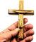 Zuluf Wandkreuz aus Olivenholz, 12 cm, aus Bethlehem (Ow-Crs-053)